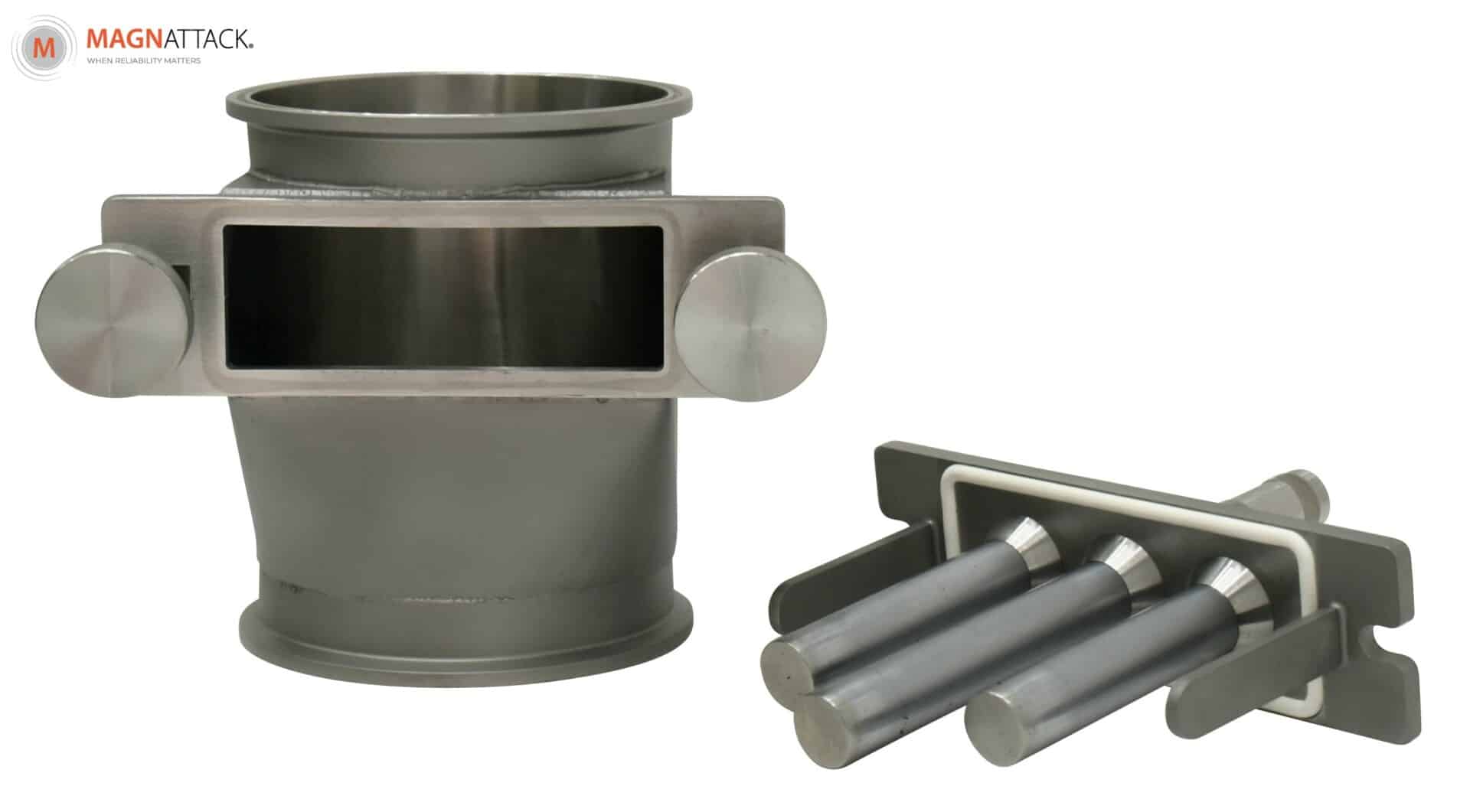 Available with portable magnet grate for tight spaces