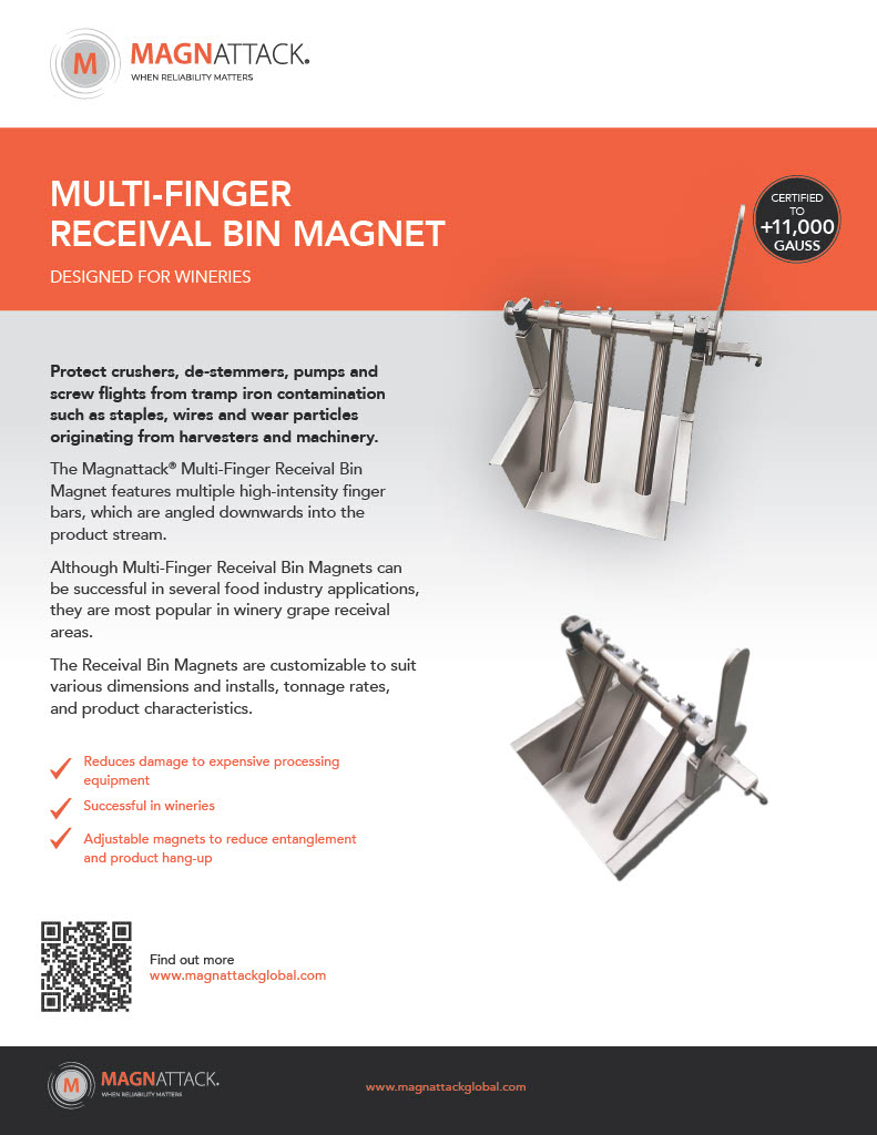 Multi-finger Receival Bin Magnet Brochure Preview