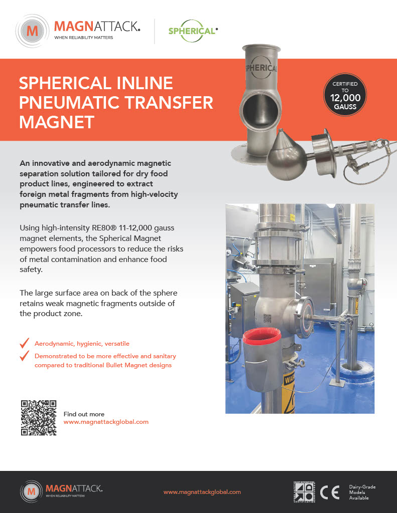 Spherical Inline Pneumatic Transfer Magnet Preview